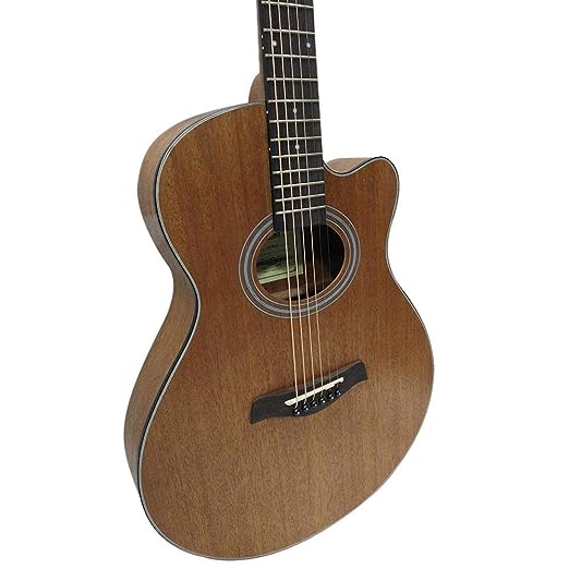 Aria FET M2 Meranti Thin-Body Cutaway Acoustic Guitar- Fingerboard: Ironwood natural