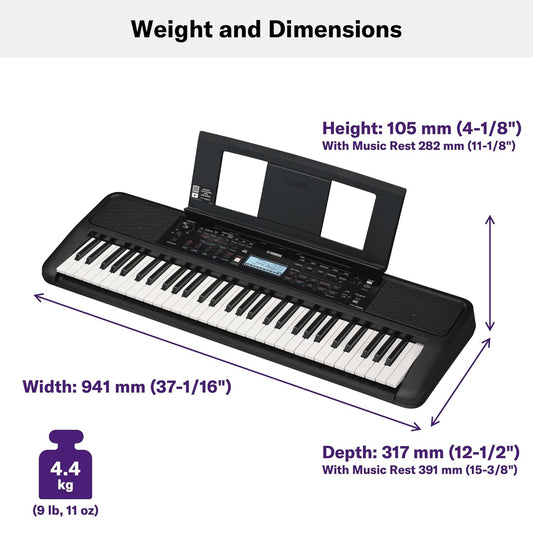 Yamaha PSR-E383 Portable Keyboard 61 Keys