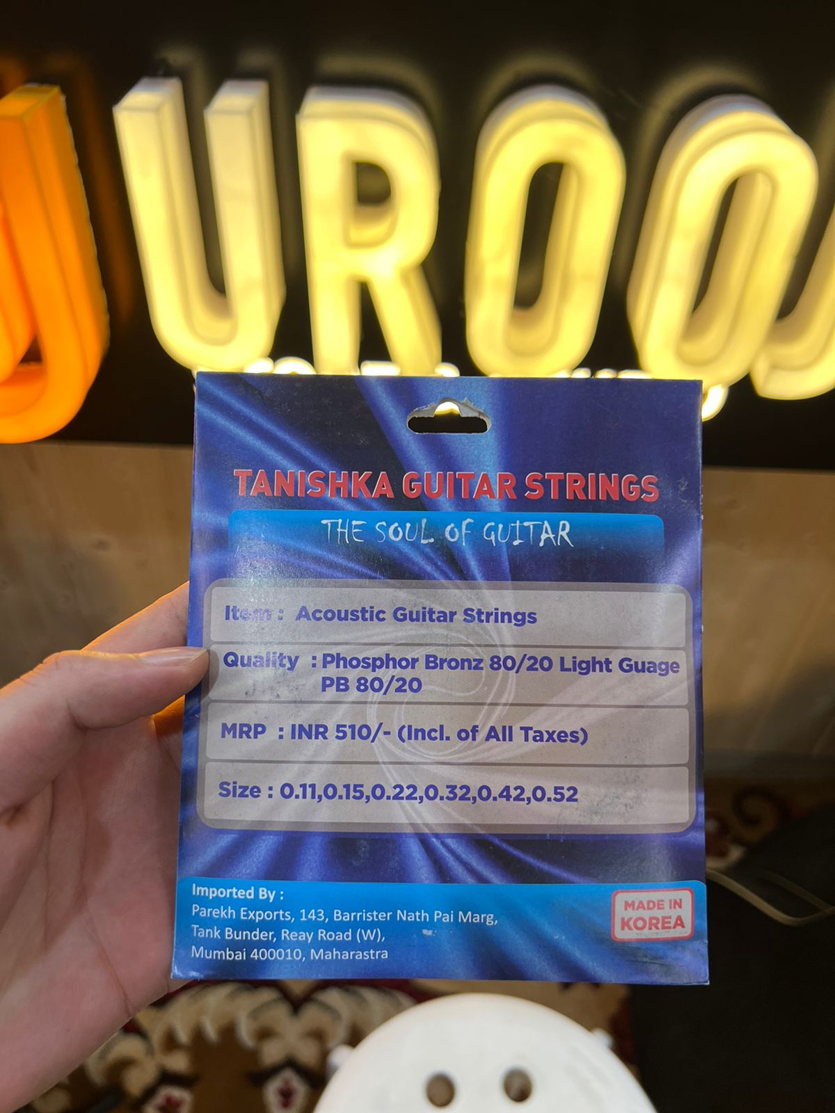 Tanishka Accostic Guitar String Phosphor Bronze 80/20
