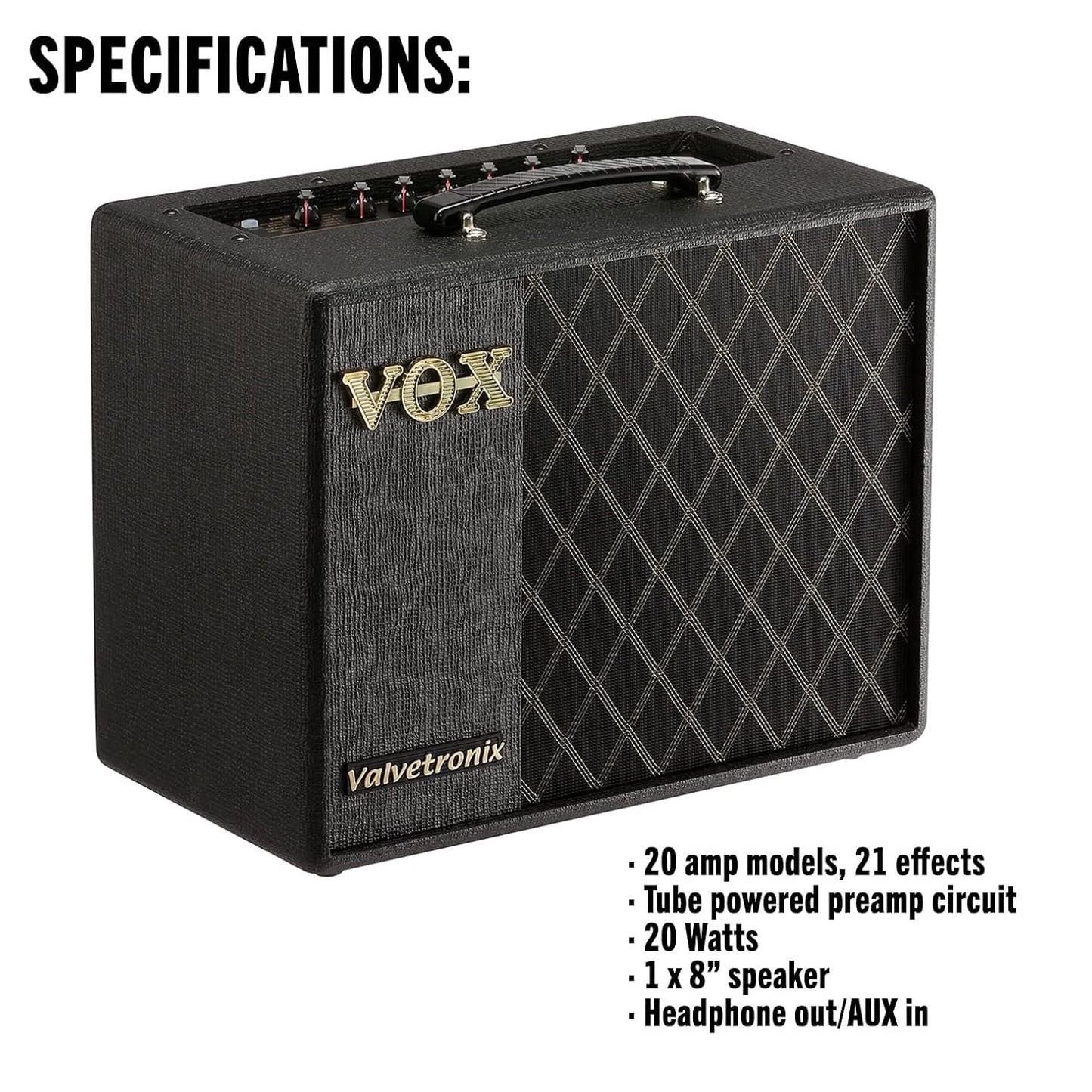 VOX, Guitar Amplifier VT20X, Black