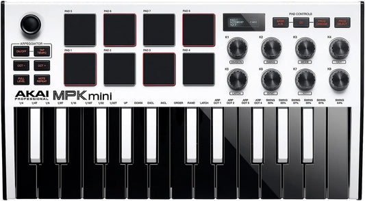 AKAI MPK MINI III WHT (Portable USB Keyboard)