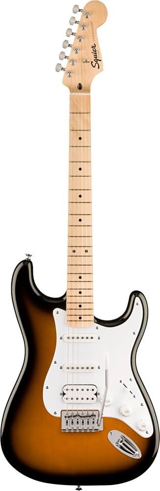 Fen *0373202503 (Sonic Stratocaster HSS FSR Maple Fingerboard White Pickguard 2 Tone Sunburst)