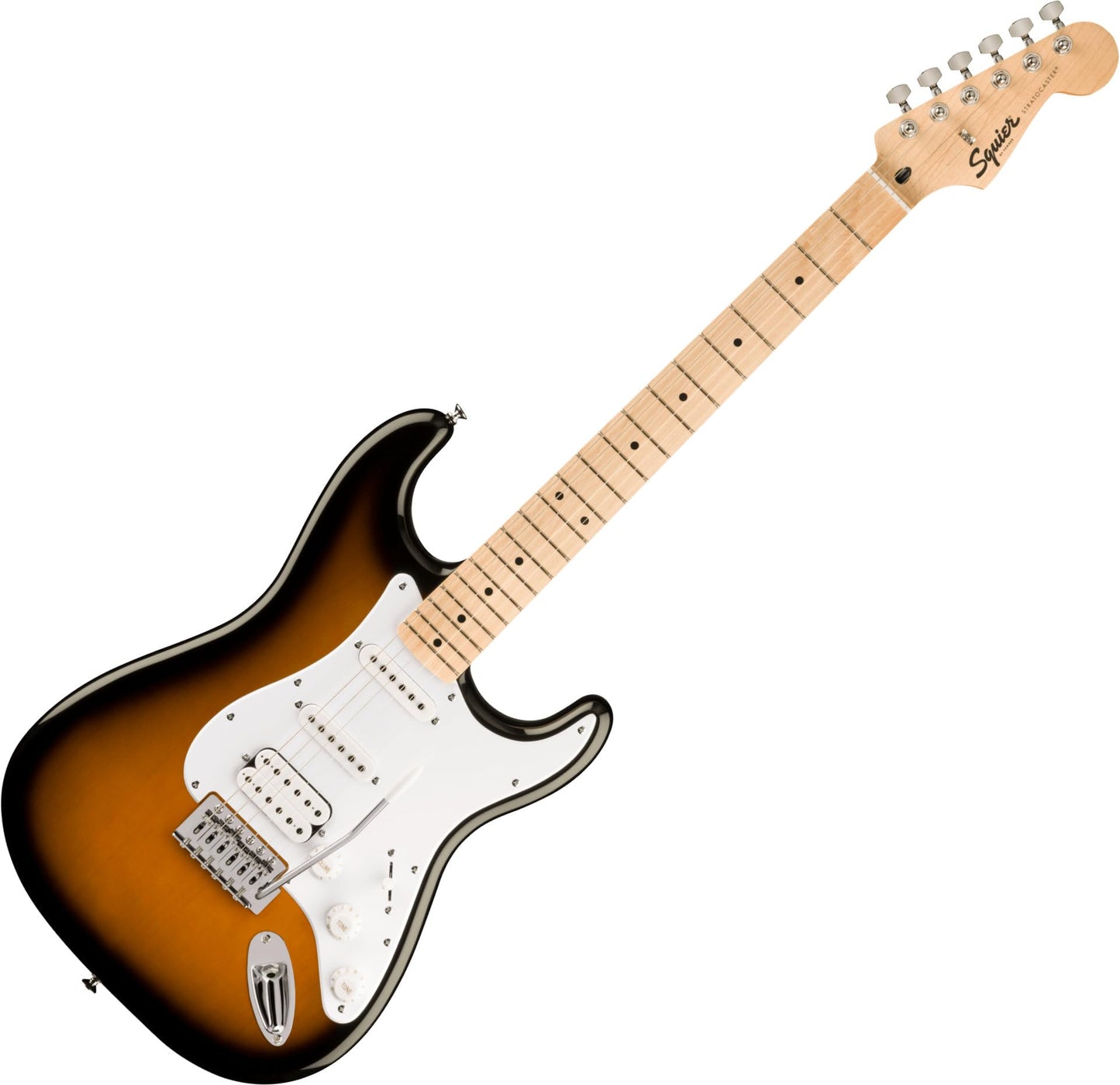 Fen *0373202503 (Sonic Stratocaster HSS FSR Maple Fingerboard White Pickguard 2 Tone Sunburst)
