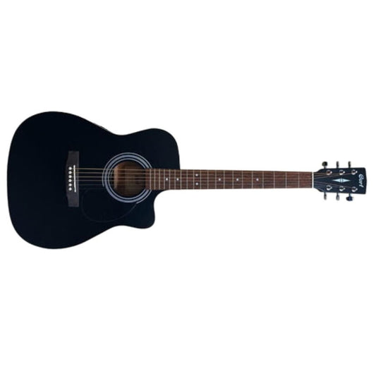 Cort AF500C Standard Series Cutaway 6 String Acoustic Guitar - BKS