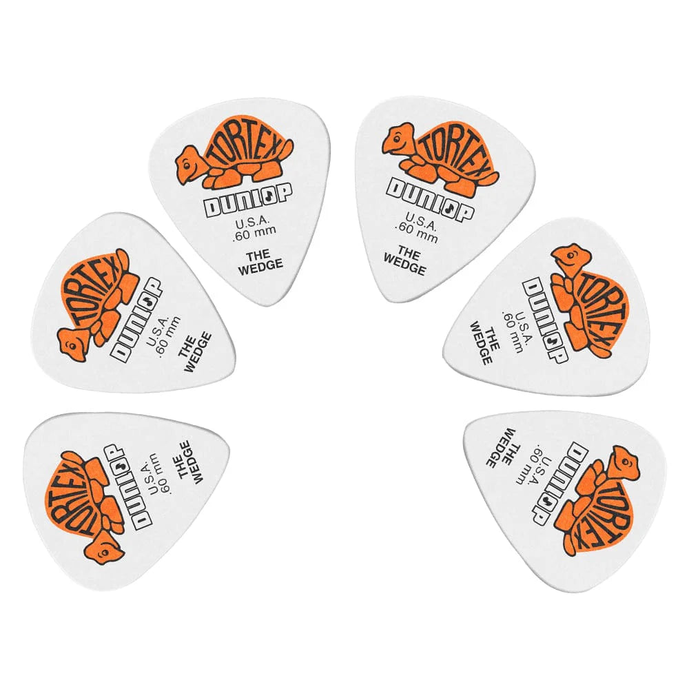 Dunlop 424P Tortex Wedge Guitar Picks - Pack of 12 - .60mm