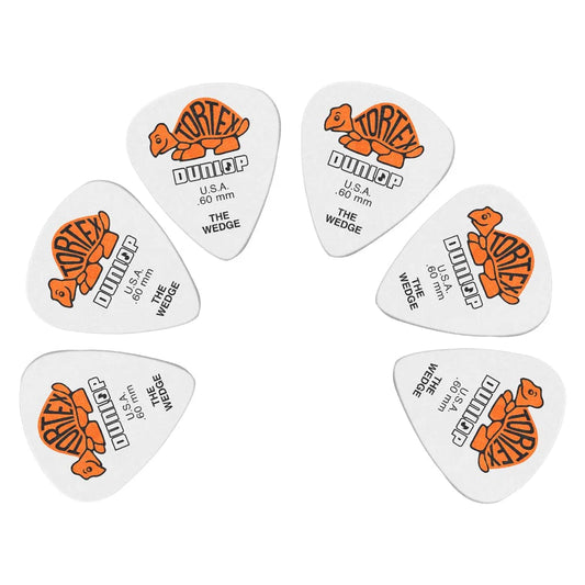 Dunlop 424P Tortex Wedge Guitar Picks - Pack of 12 - .60mm