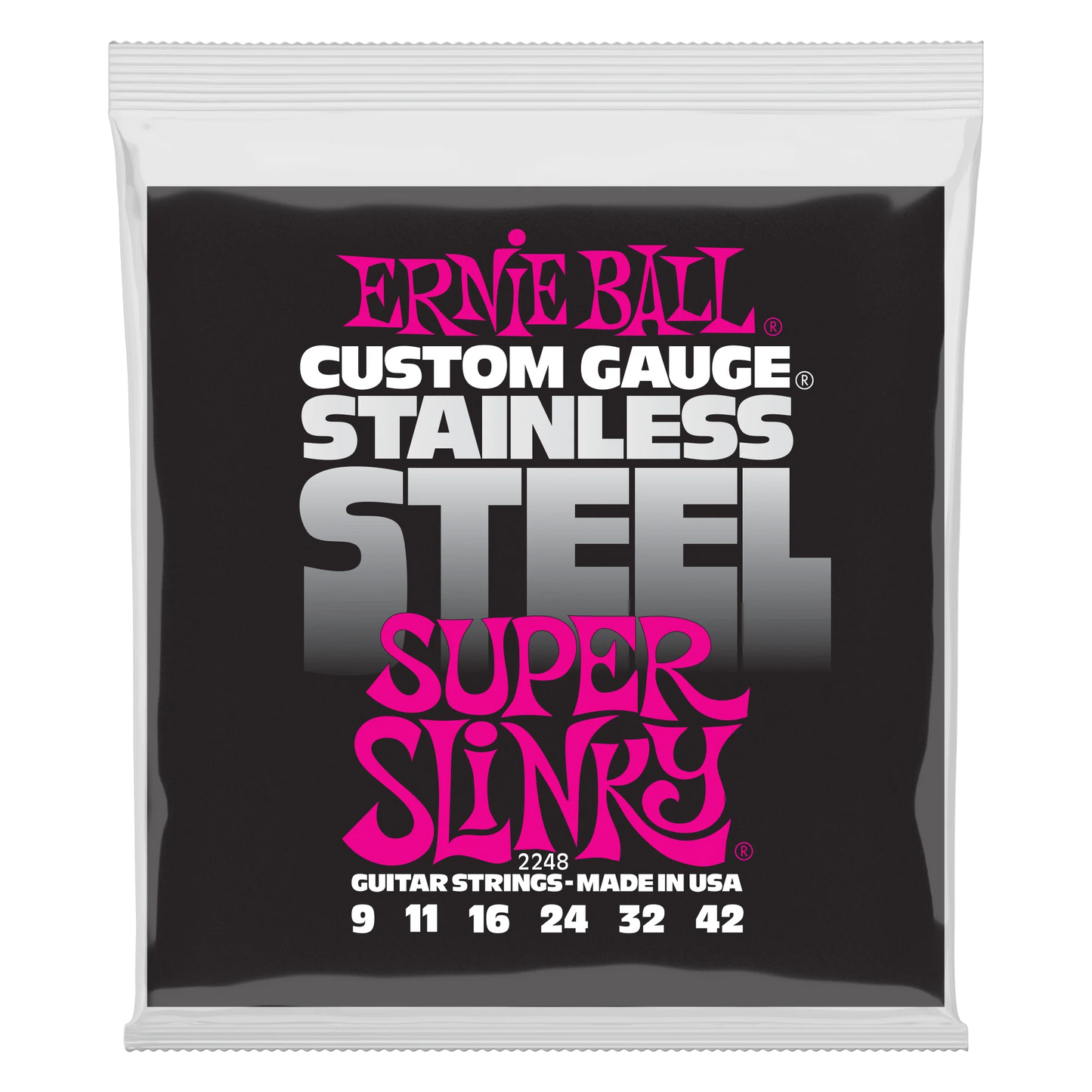 Ernie Ball 2248 Stainless Steel Super Slinky Electric Guitar Strings