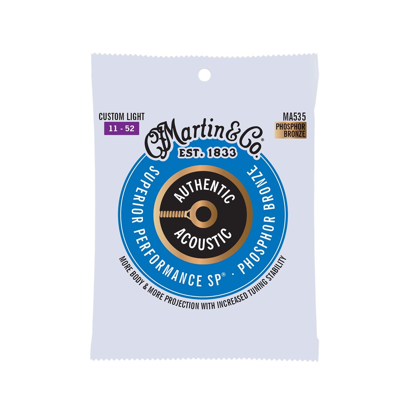 MARTIN MA535 GUITAR STRINGS PHOSPHOR BRONZE 11-52