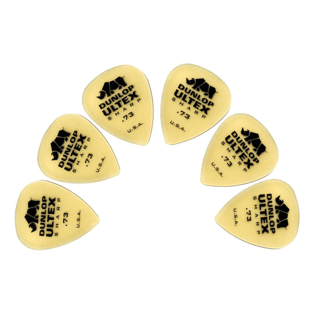Dunlop 433P Ultex Sharp Guitar Picks - Pack Of 6 - .73mm