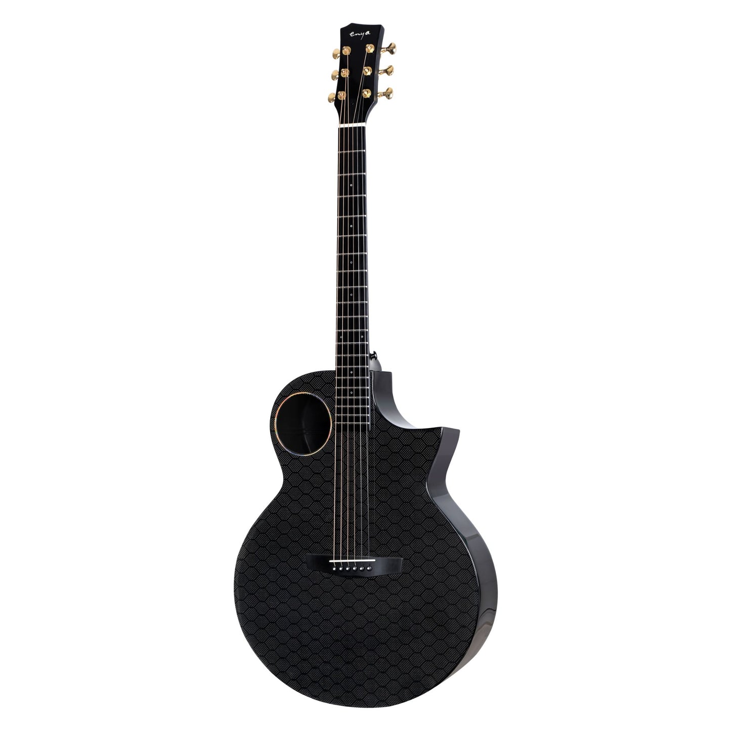 Enya EA-X4EQ TransAcoustic Guitar- Black Glossy with Hard case
