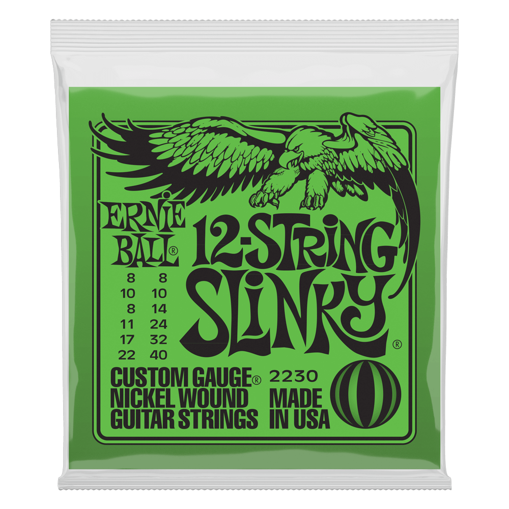 ERNIE BALL SLINKY 12-STRING NICKEL WOUND ELECTRIC GUITAR STRINGS - 8-40 GAUGE