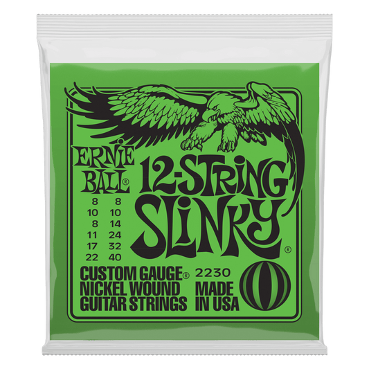ERNIE BALL SLINKY 12-STRING NICKEL WOUND ELECTRIC GUITAR STRINGS - 8-40 GAUGE