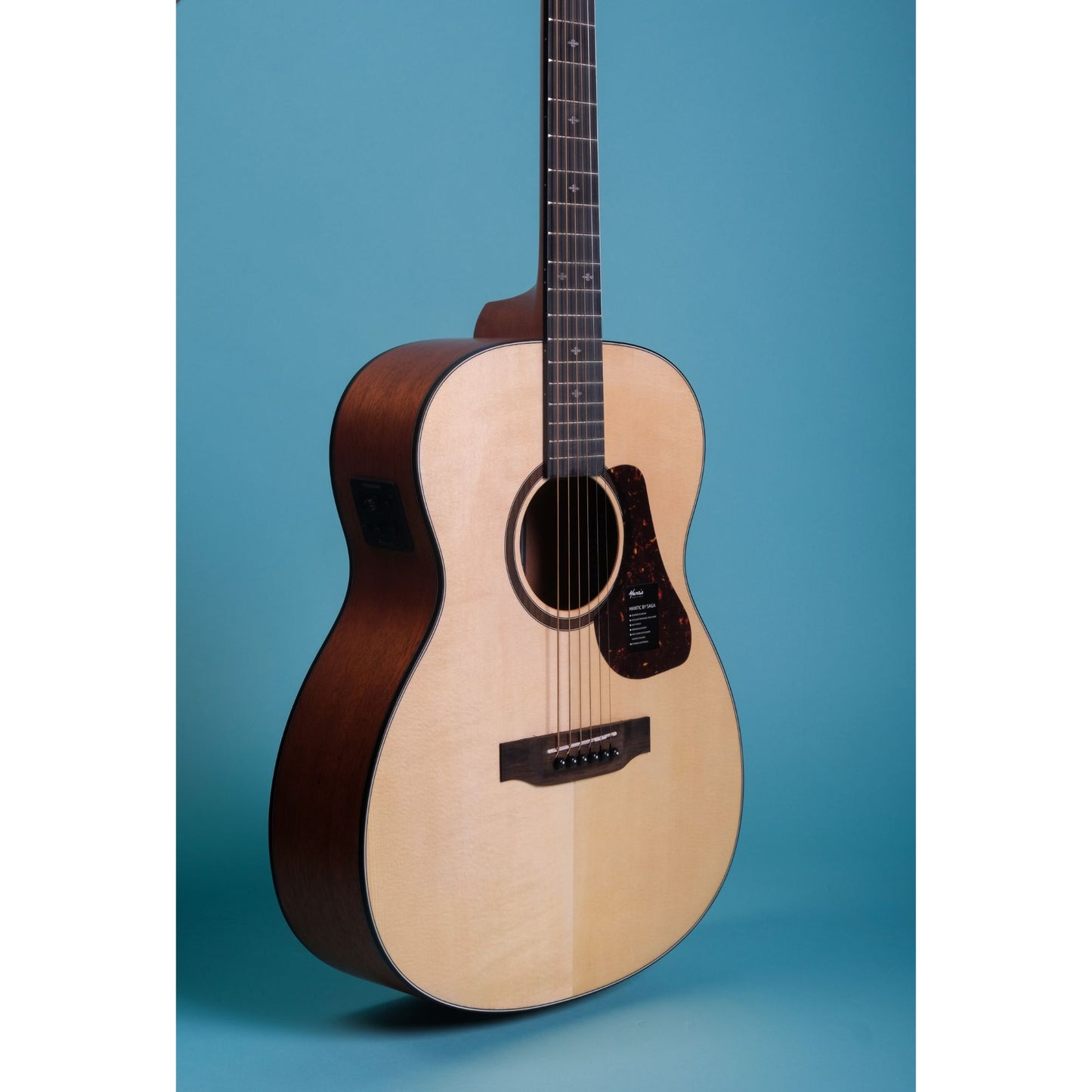 Mantic OM1 -E Semi-Acoustic Guitar with Fishman Pickup - Natural