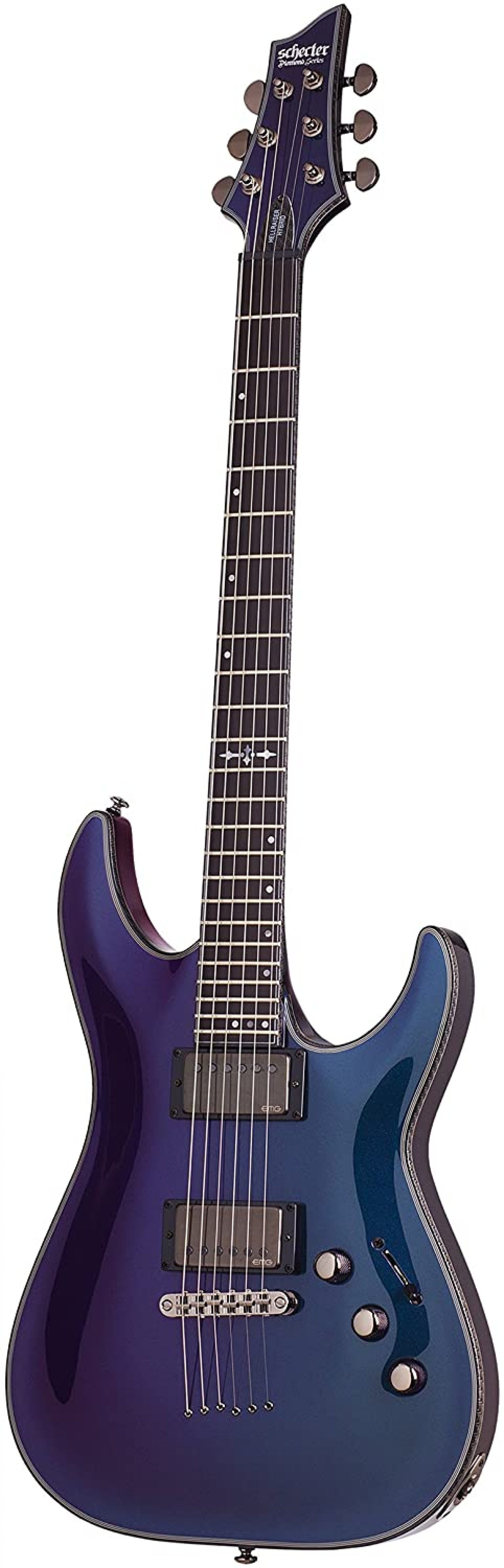 Schecter Hellraiser Hybrid C-1 Solid-Body Electric Guitar, UV