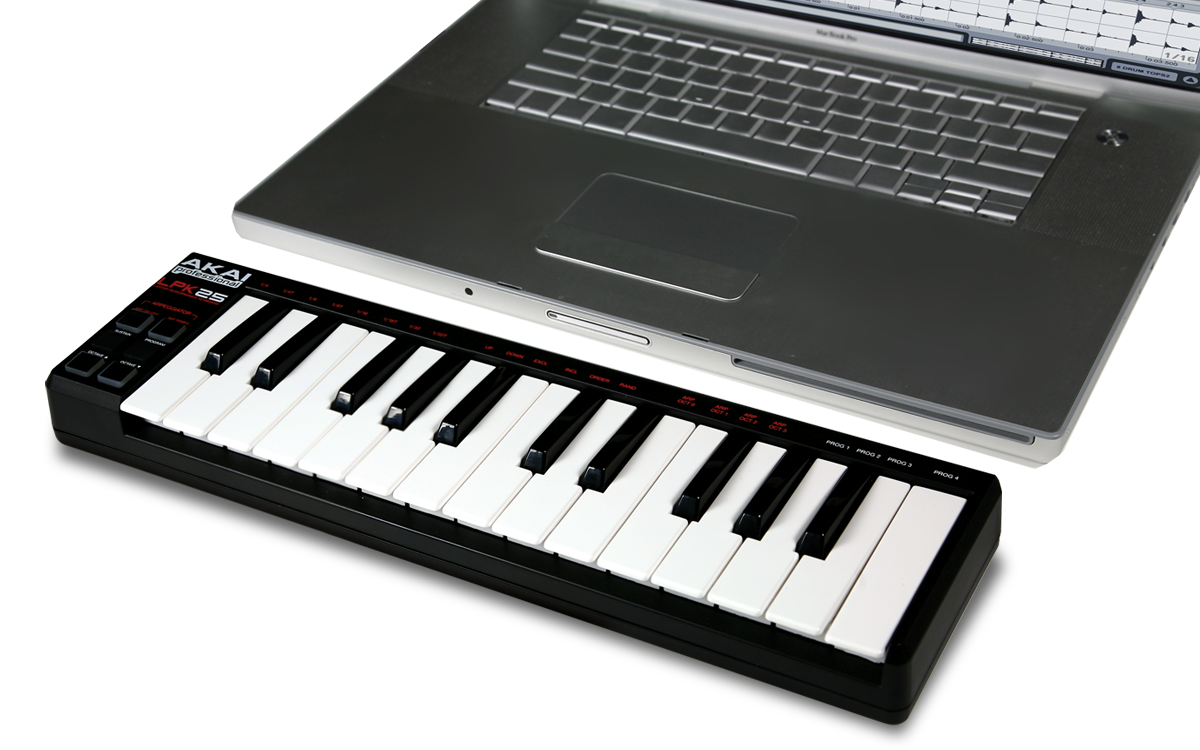 Akai Professional LPK25 | 25-Key Ultra-Portable USB MIDI Keyboard Controller for Laptops