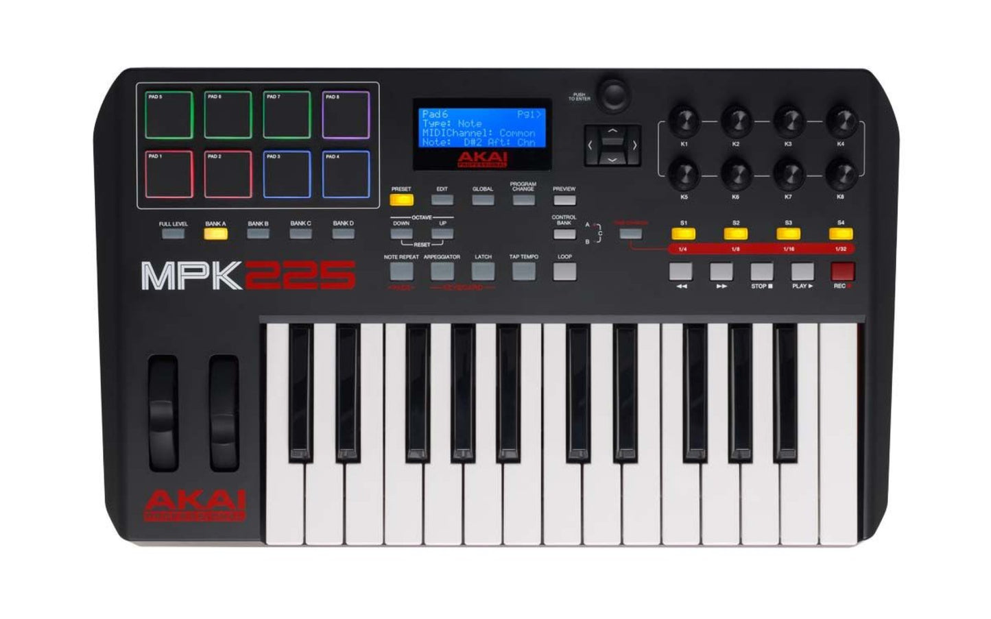 Akai Professional MPK225 USB/iOS MIDI Controller Keyboard With MPC Beats Software Pack