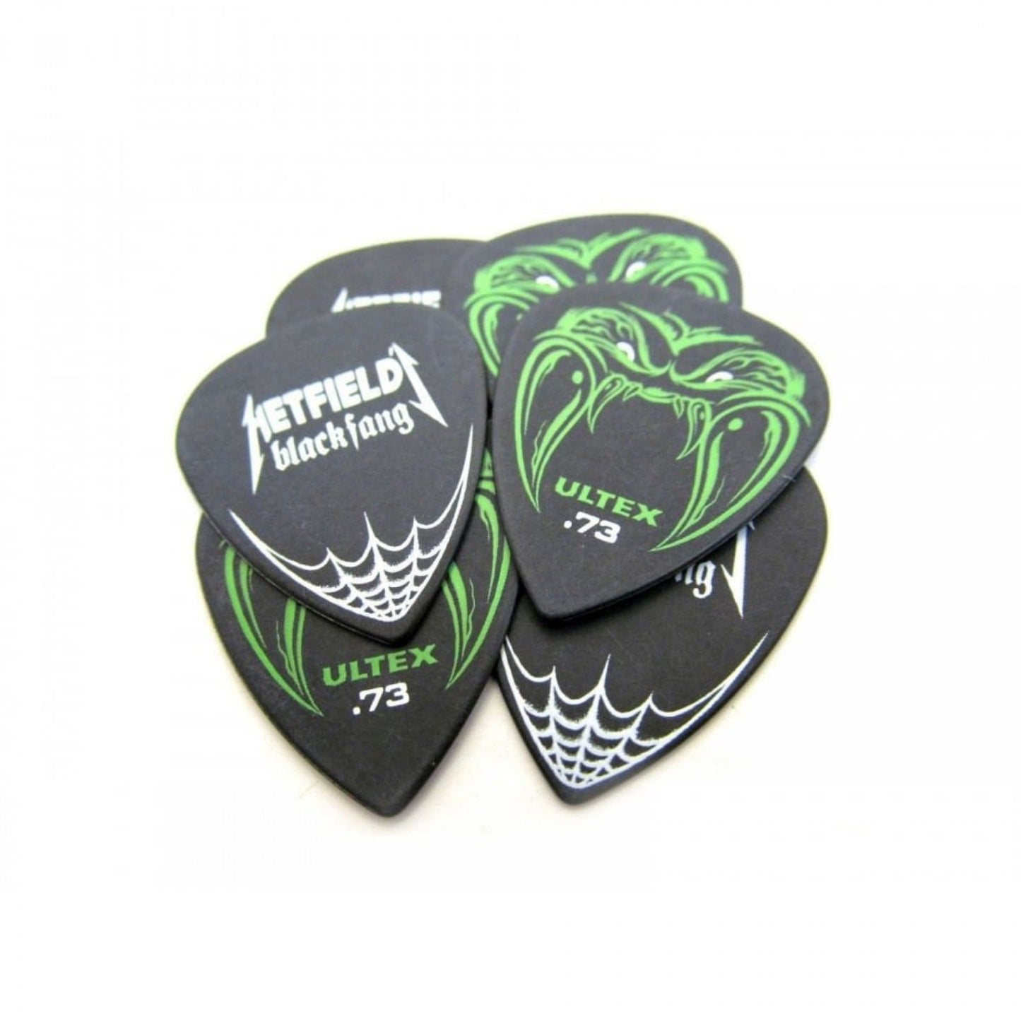 Jim Dunlop Ph112P 6-Piece 0.73mm Guitar Pick Set, White, Black, Red and Blue