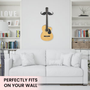 Guitar Wall Hanger - Black Moustache