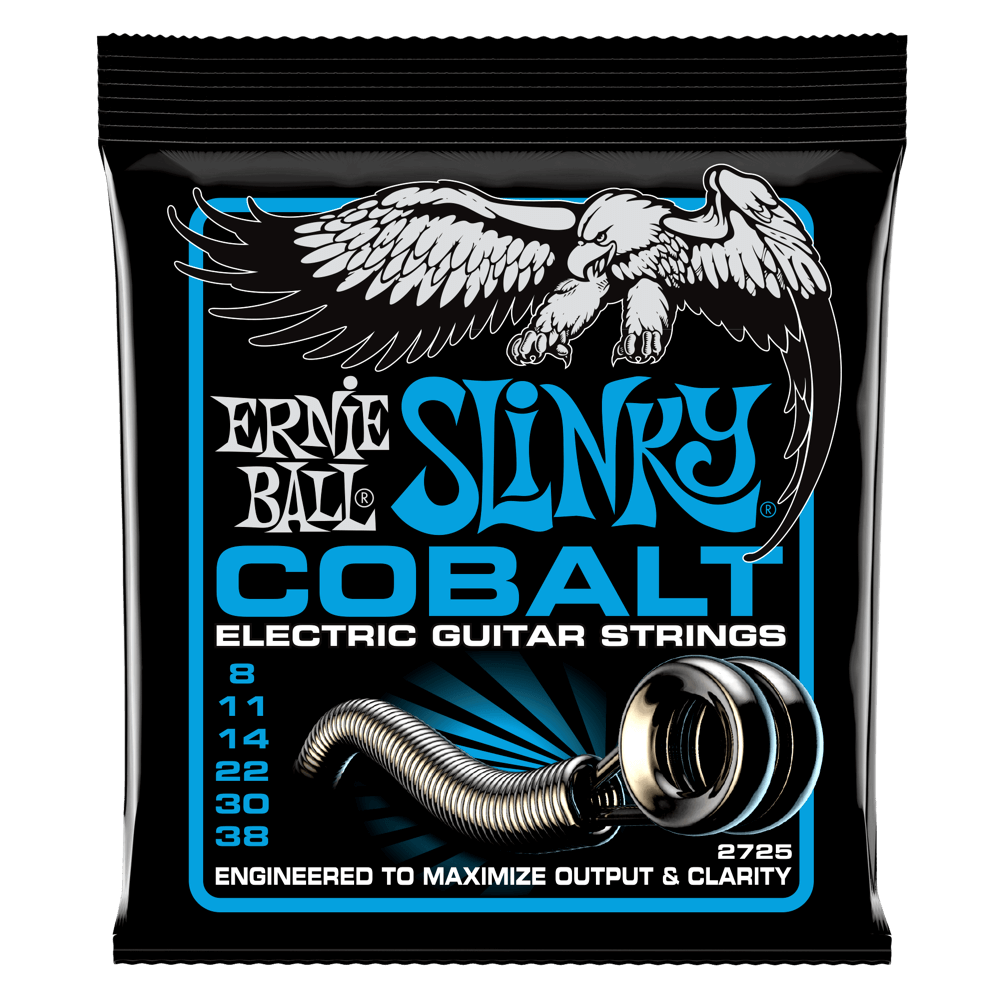 ERNIE BALL EXTRA SLINKY COBALT ELECTRIC GUITAR STRINGS 8-38 GAUGE