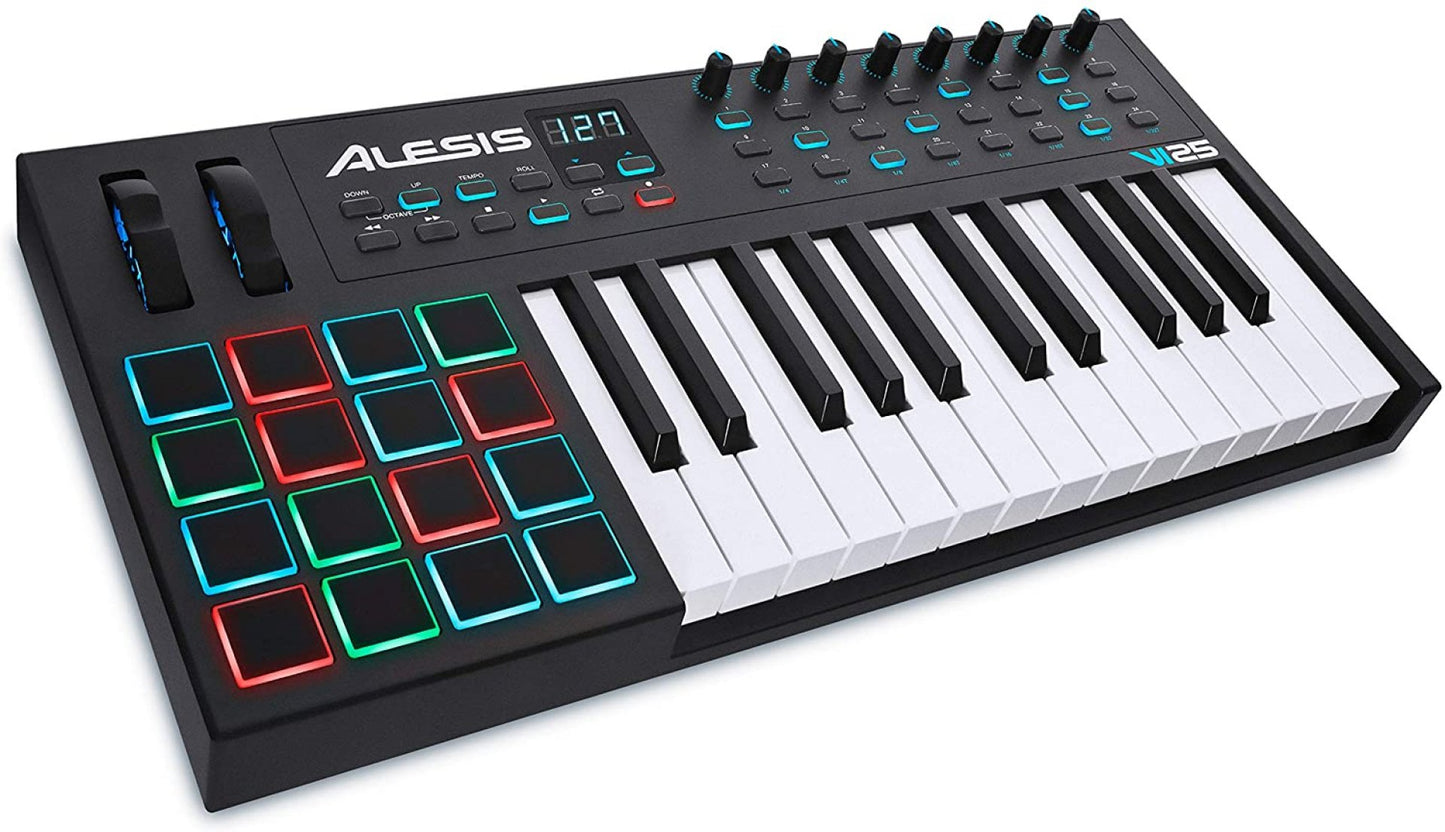 Alesis VI25 Advanced 25-Key USB MIDI Drum Pad and Keyboard Controller