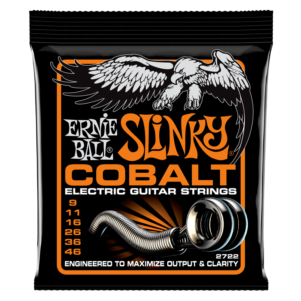 ERNIE BALL HYBRID SLINKY COBALT ELECTRIC GUITAR STRINGS - 9-46 GAUGE