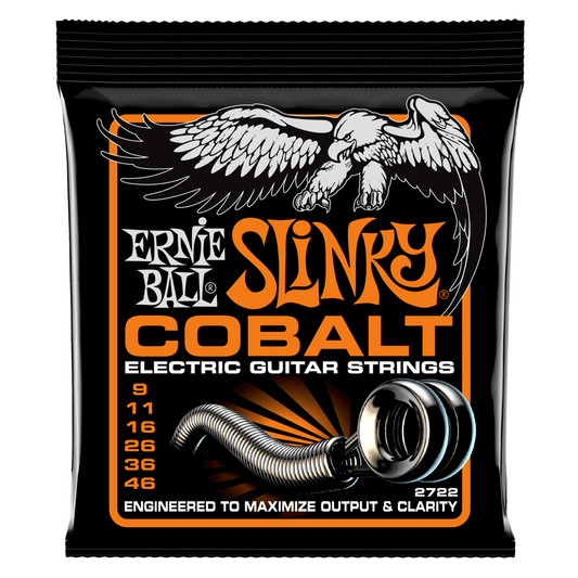 ERNIE BALL HYBRID SLINKY COBALT ELECTRIC GUITAR STRINGS - 9-46 GAUGE