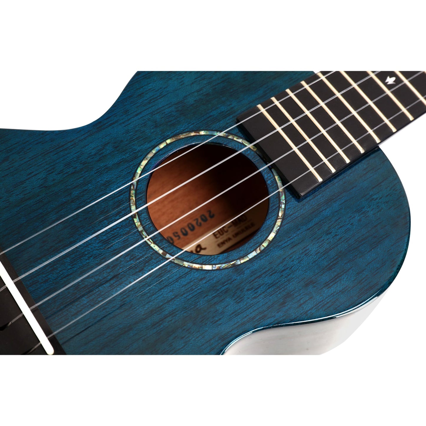Enya EUC MAD EQ Concert Solid Mahogany Ukulele - Blue