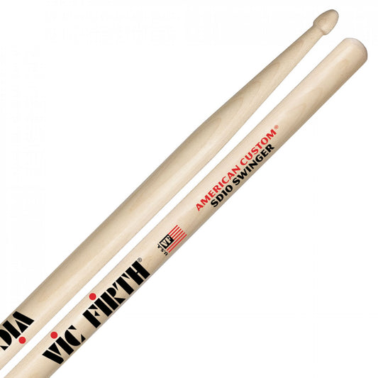 Vic Firth Custom SD10 Swinger American Hickory Wood Tip Drumsticks