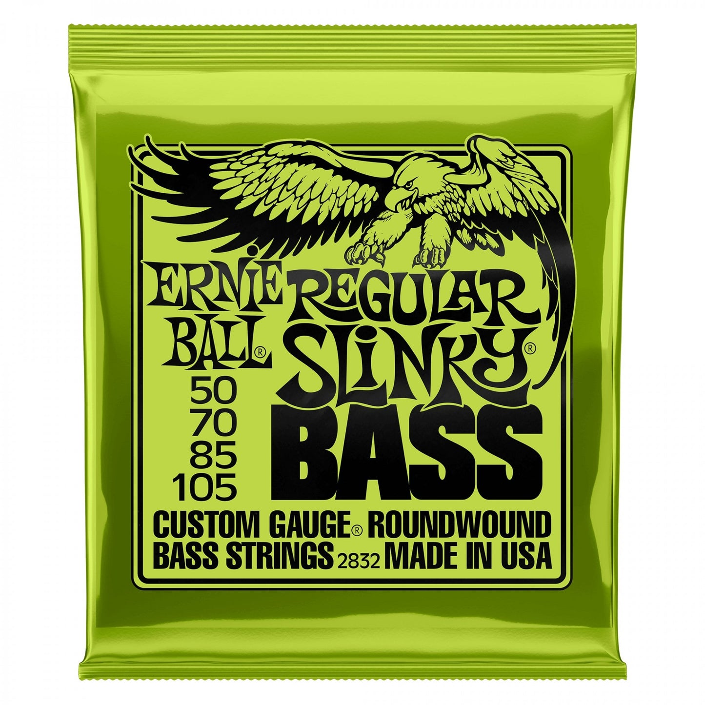 Ernie Ball 2832 REGULAR SLINKY NICKEL WOUND ELECTRIC BASS STRINGS - 50-105 GAUGE