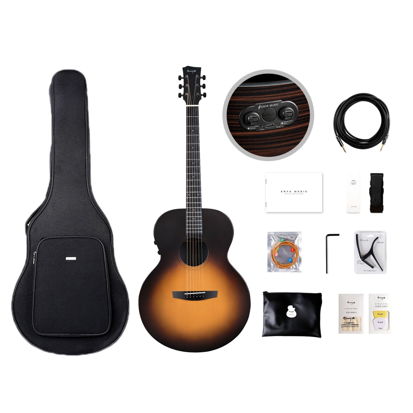Enya EA-X1 PRO EQ 41 TransAcoustic Guitar- sunset Matt Finish