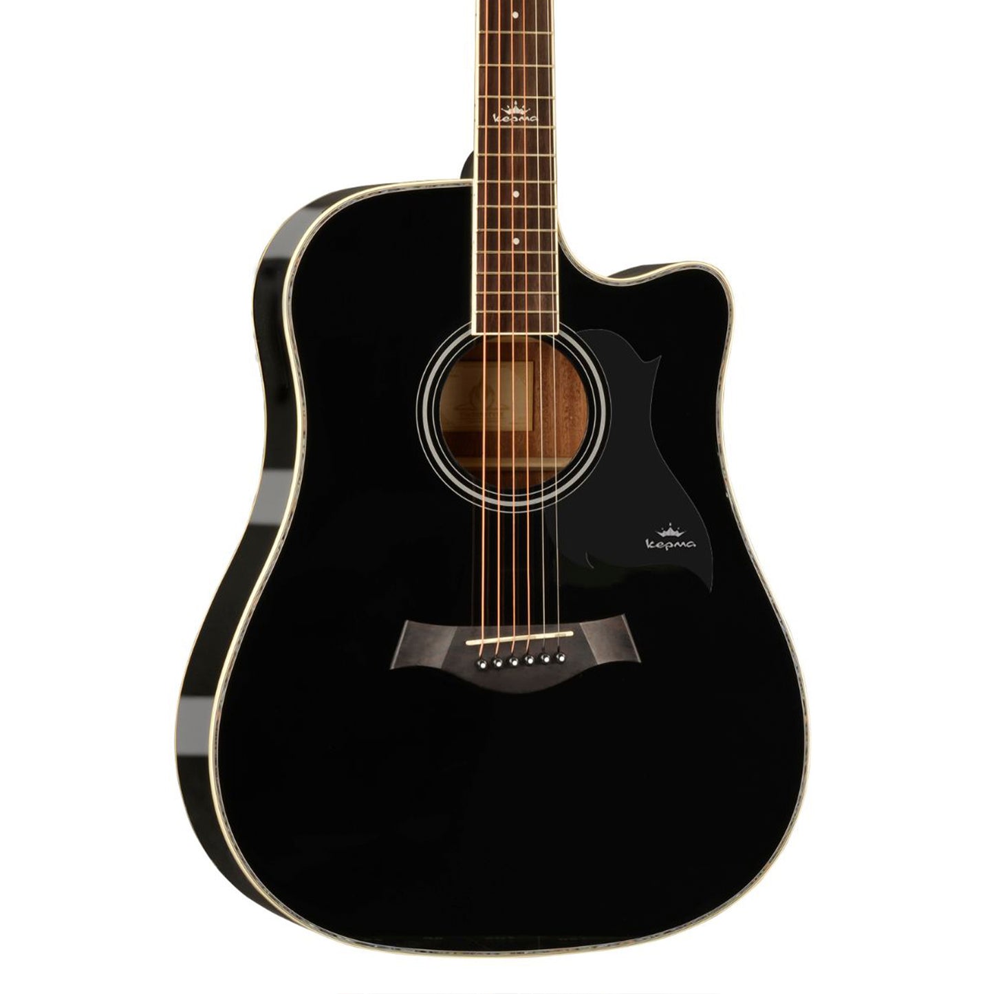 KEPMA D1C Acoustic Guitar-- Black Gloss