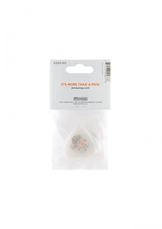 Jim Dunlop Tortex Flex Triangle 456P.60 0.60mm Guitar Picks, Pack of 6, Orange