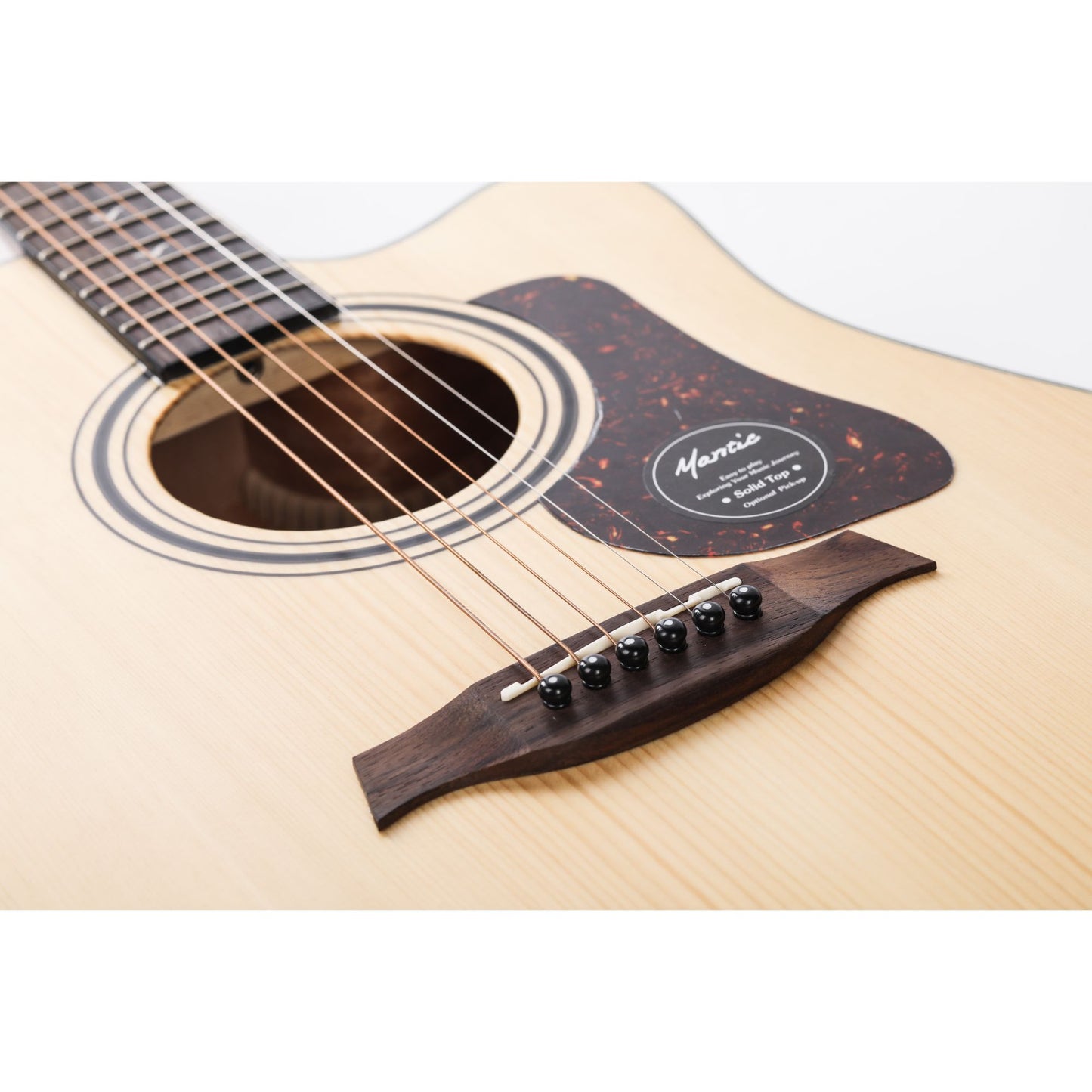Mantic GT10DC Solid Top Acoustic Guitar - Natural