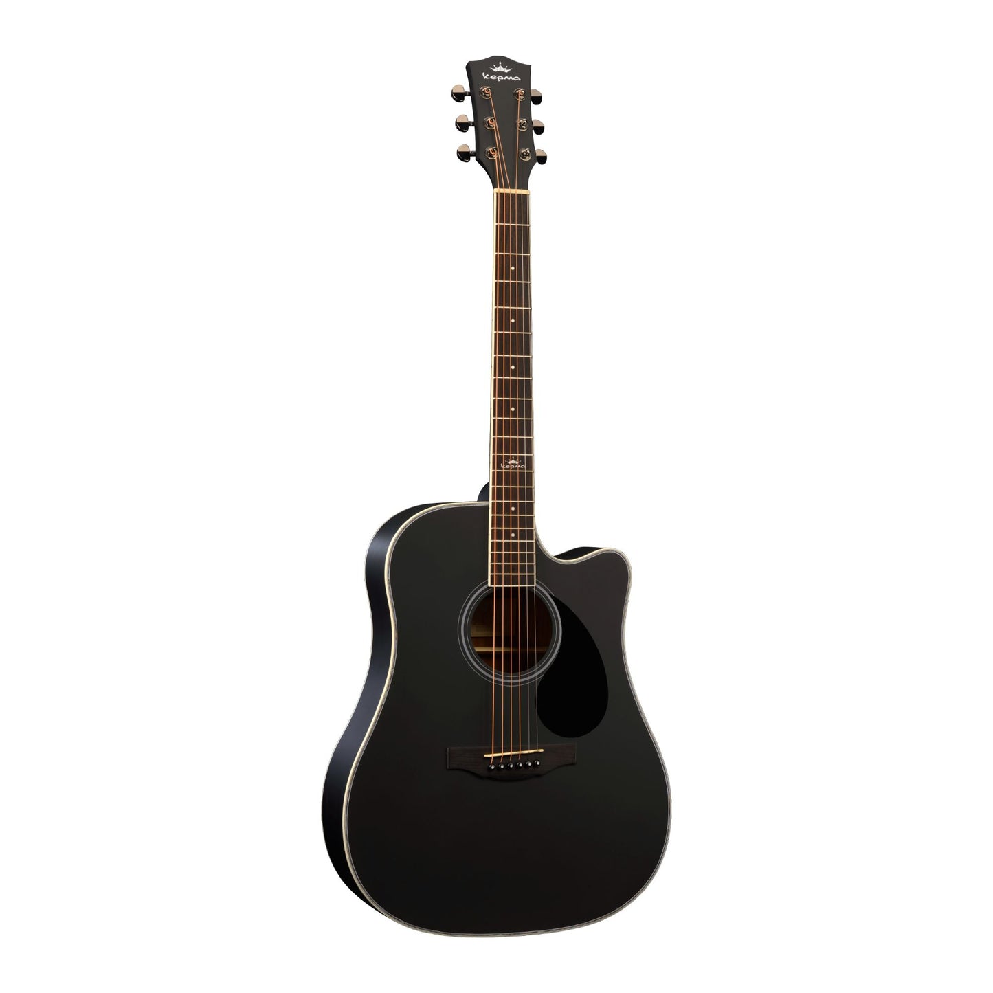KEPMA D1C Acoustic Guitar-- Black Matt