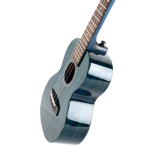 Enya EUT MAD EQ Concert Solid Mahogany Ukulele - Blue