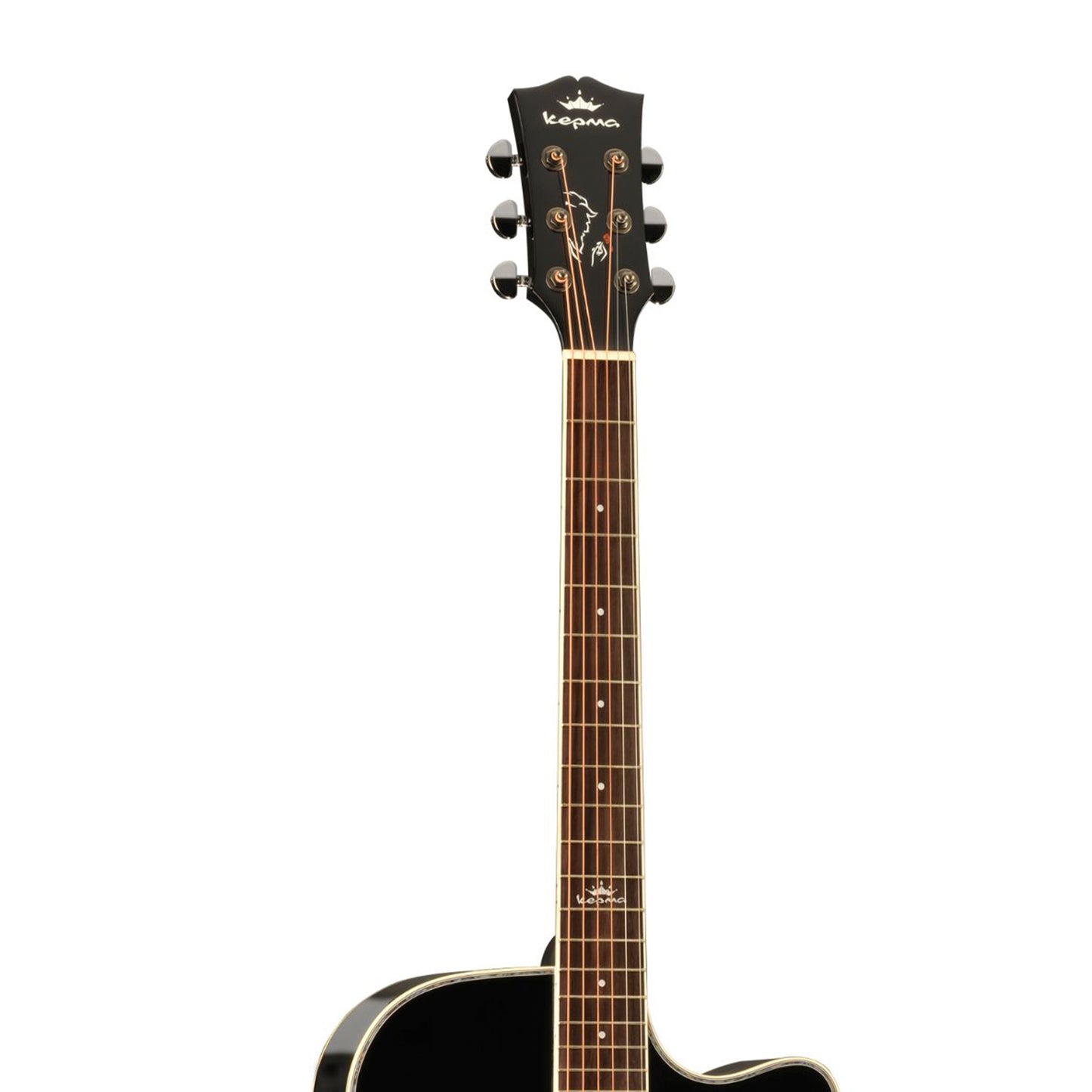 KEPMA D1C Acoustic Guitar-- Black Gloss