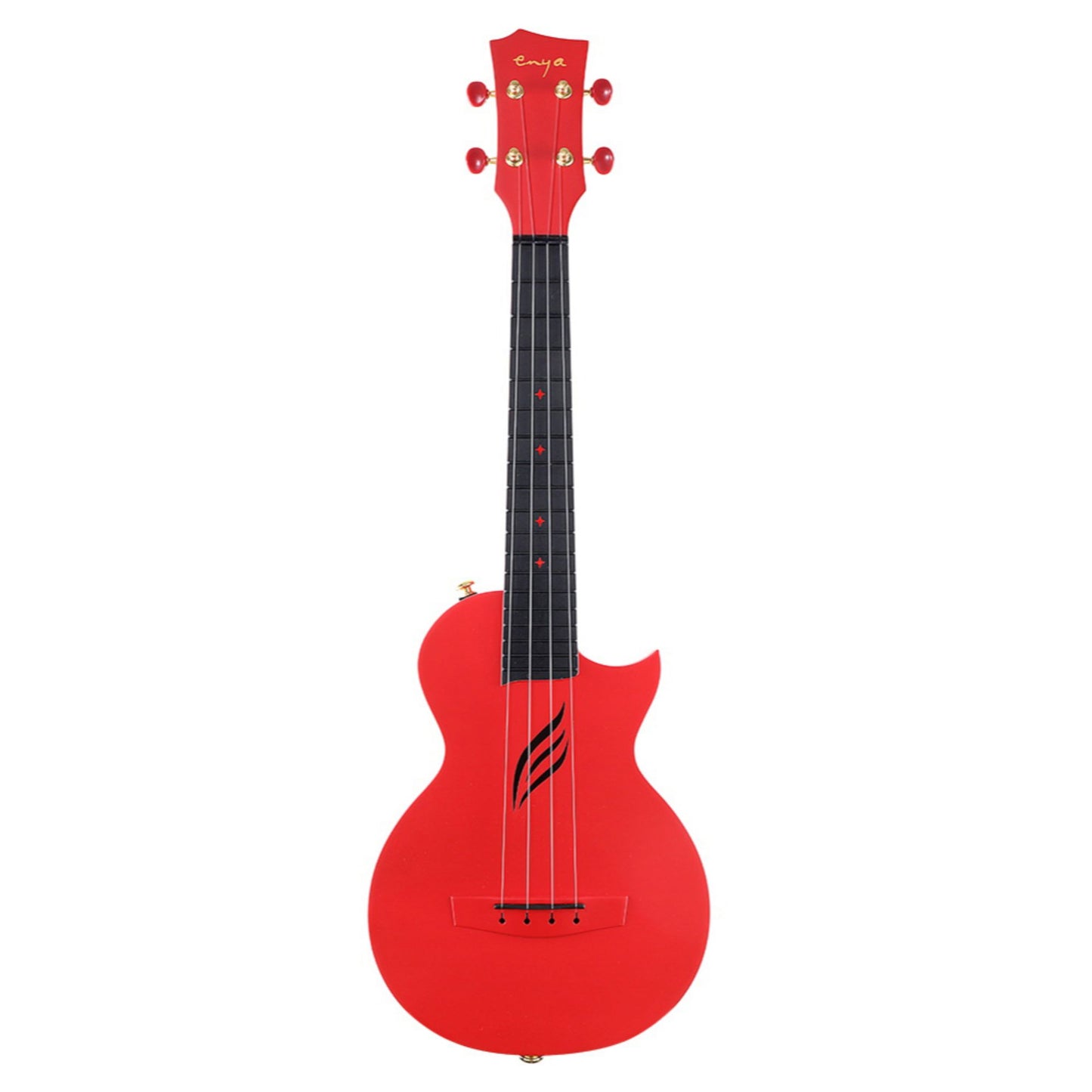 Enya Concert Nova U Carbon Fiber Travel Ukulele- Red