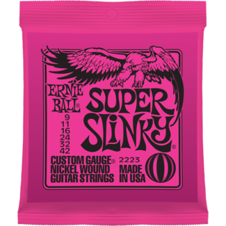 Ernie Ball 2223 SUPER SLINKY NICKEL WOUND ELECTRIC GUITAR STRINGS - 9-42 GAUGE