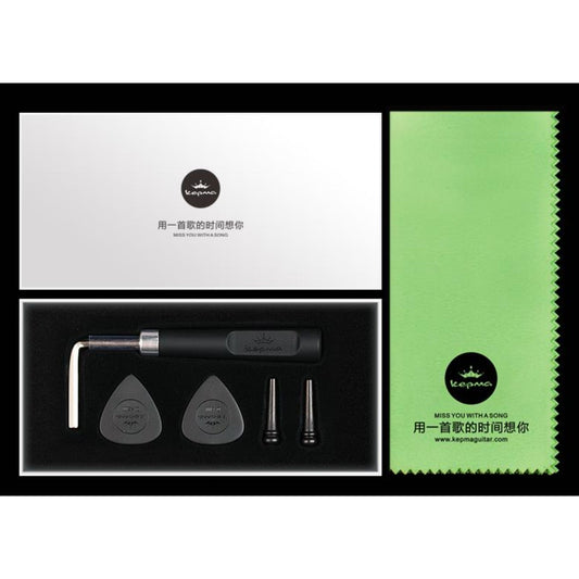 Kepma welcome kit ( Micro fibre cloth + allen key + kepma plectrums + ebony bridge pins )