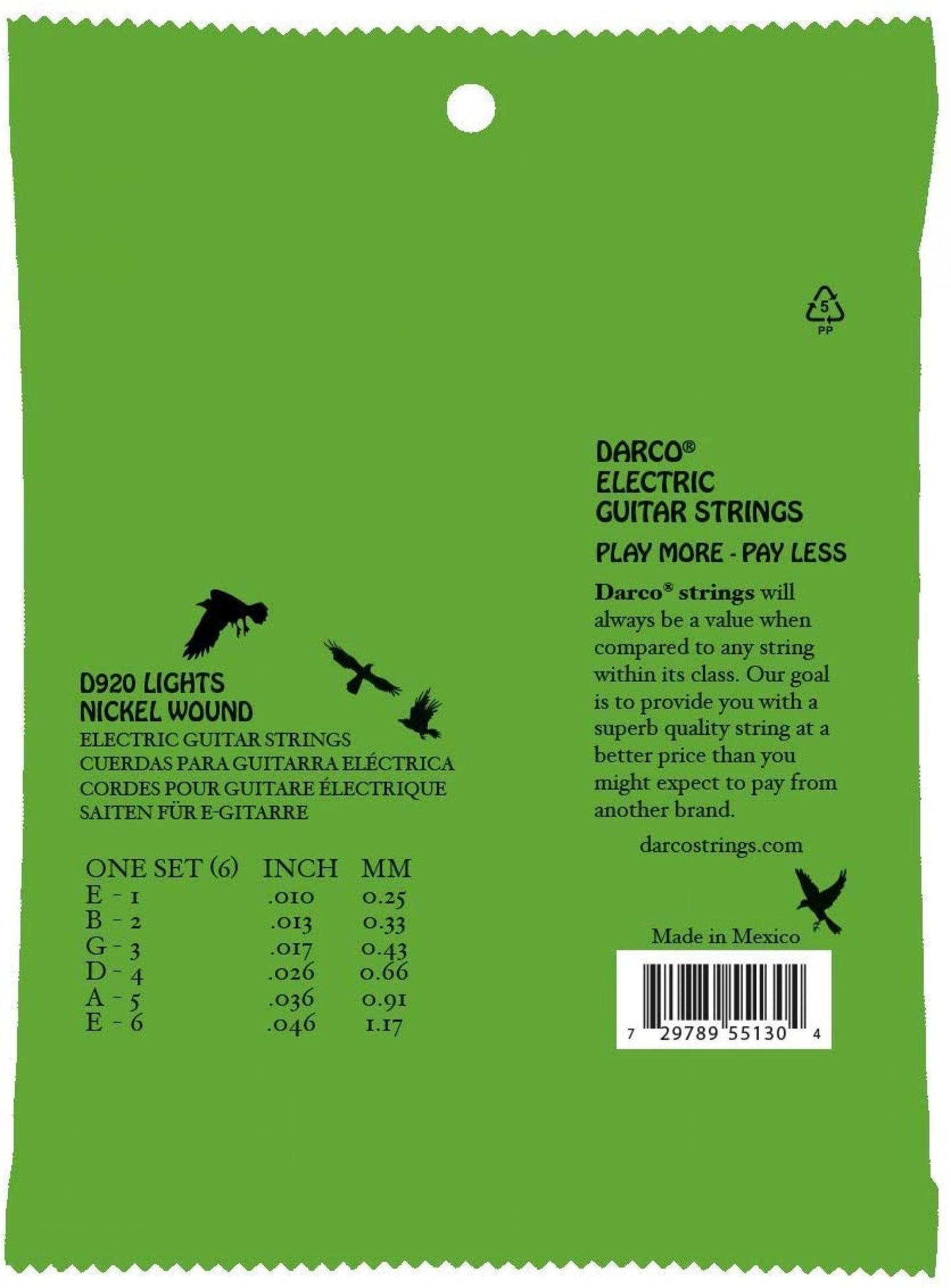 Martin D9200 Darco Electric Guitar Strings, Light