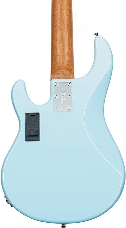 Sterling by Music Man 5 String Bass Guitar, Right, Daphne Blue (RAY35HH-DBL-M2)