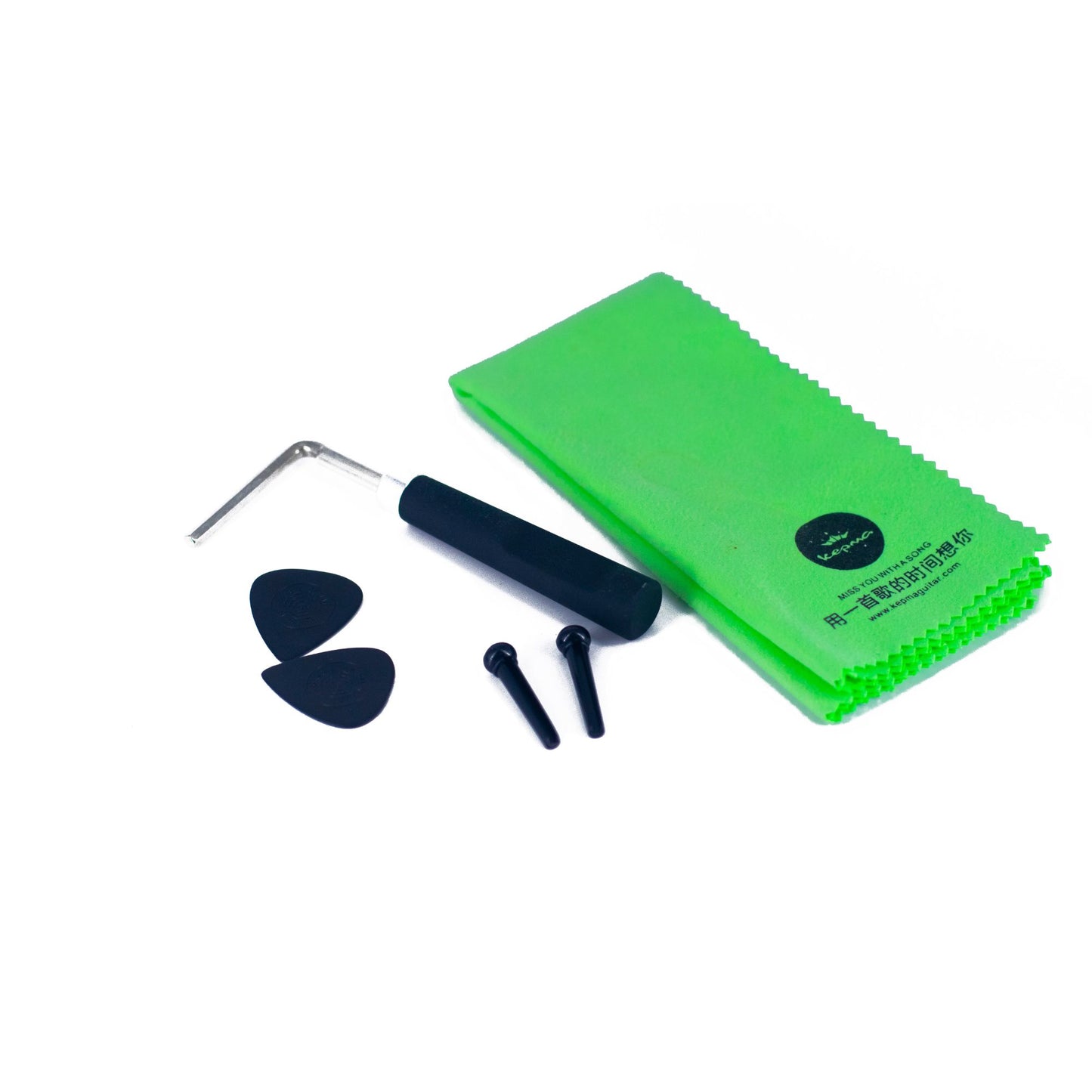 Kepma welcome kit ( Micro fibre cloth + allen key + kepma plectrums + ebony bridge pins )