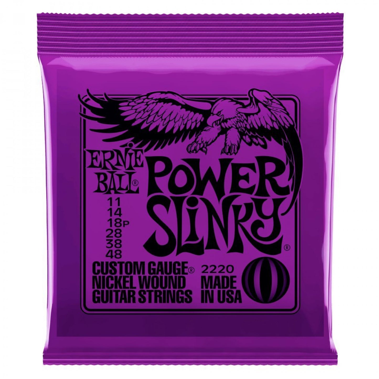 Ernie Ball 2220 Power Slinky Nickel-Plated Steel Electric Guitar Strings (11-48) EBL*2220