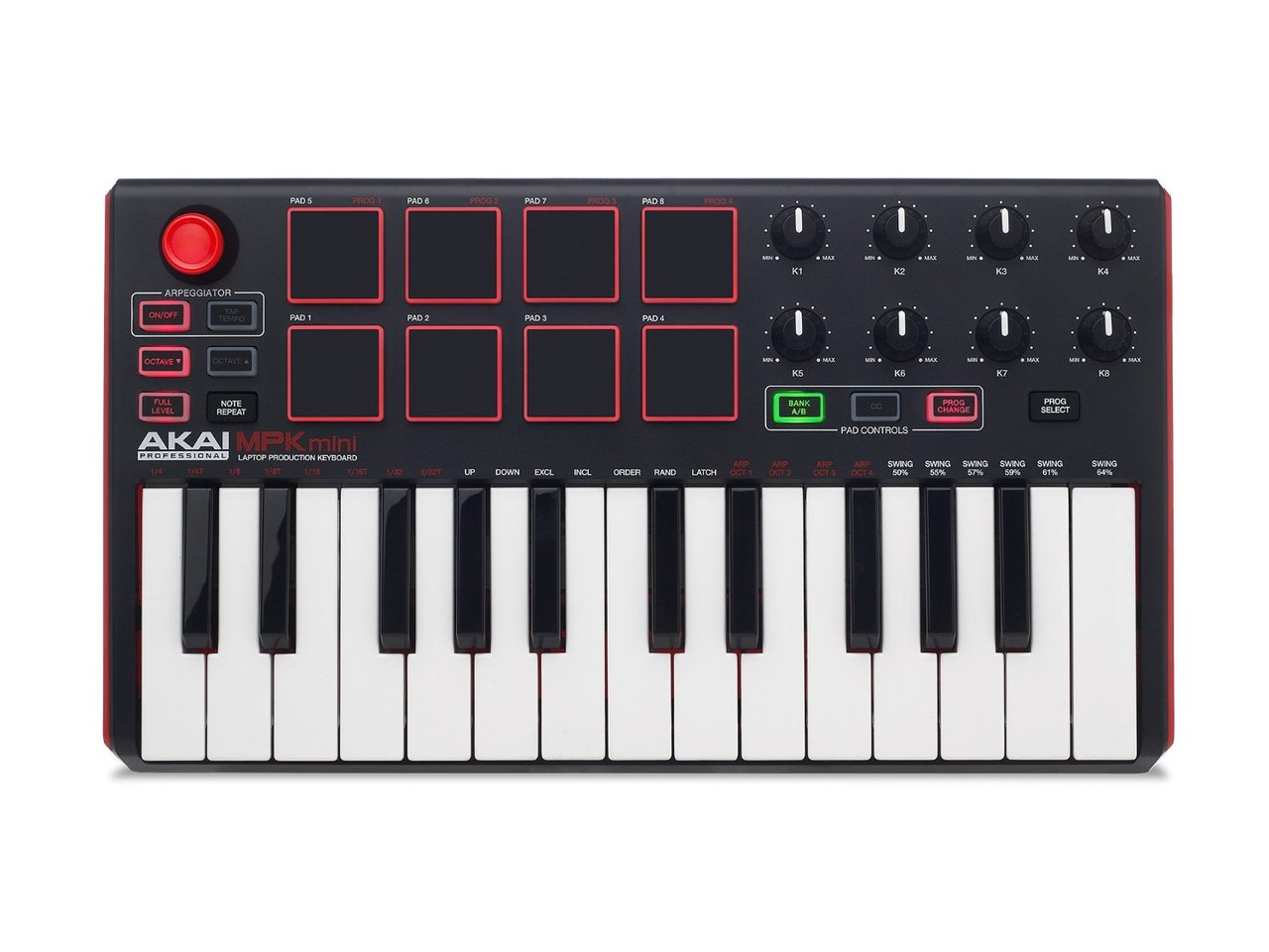 Akai MPK Mini Play Mini Controller Keyboard with Built-in Speakers With MPC Beats Software Pack