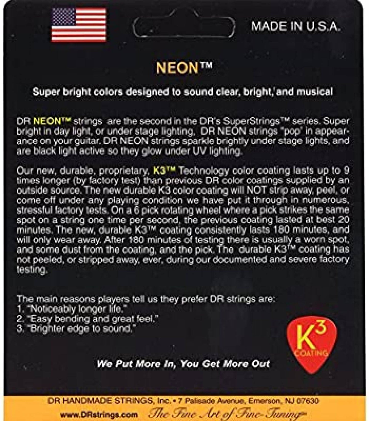 DR Strings HI-DEF NEON Electric Guitar Strings (NOE-9)