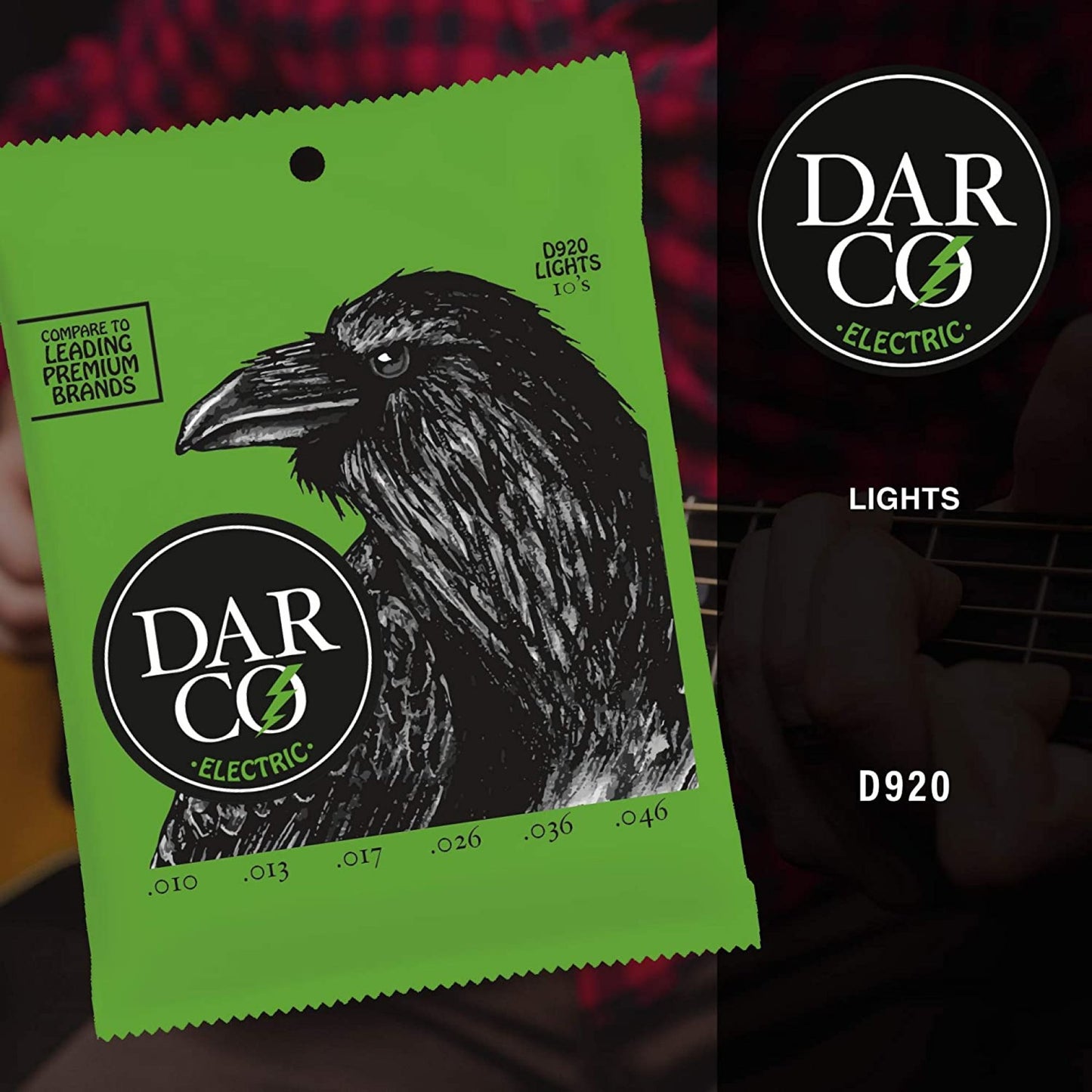 Martin D9200 Darco Electric Guitar Strings, Light