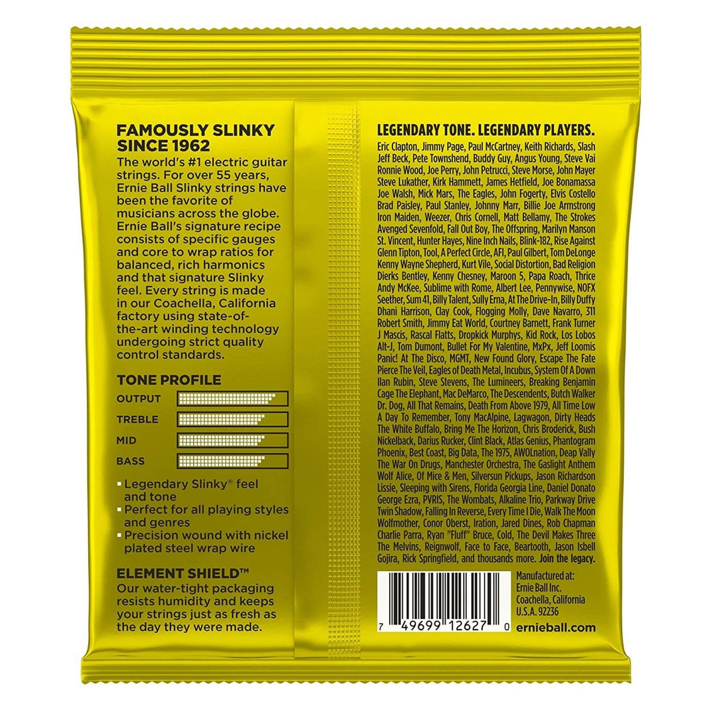 Ernie Ball 2627 Nickel Beefy Slinky Electric Guitar Strings (11-54) EBL*2627