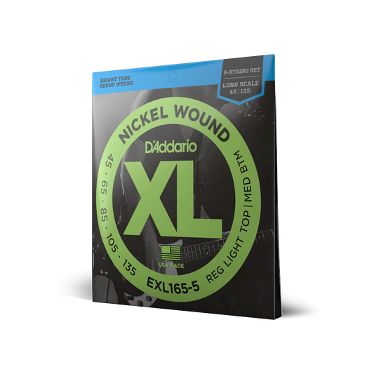 D'Addario EXL 165-5, Set Long Scale 5 String 45-105
