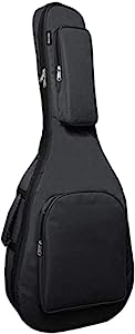 Grow wings Heavy Padded Guitar Bag with Cover Fender Soft Fabric 40 Inch (Black)