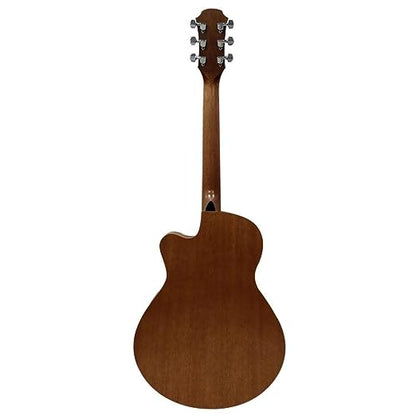 Aria FET M2 Meranti Thin-Body Cutaway Acoustic Guitar- Fingerboard: Ironwood natural